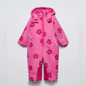 Zara Pink flower snowsuit